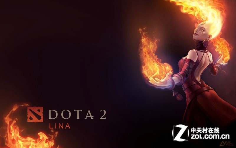 【高清图】<em>DotA</em>2<em>火女</em>lina精美壁纸欣赏与下载