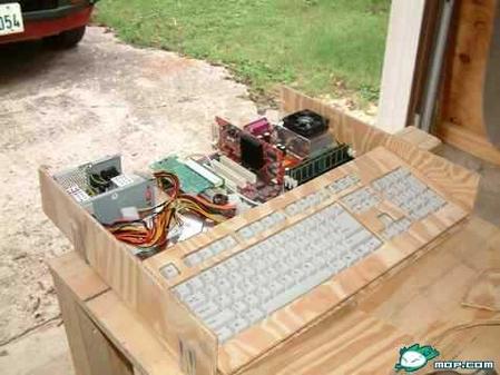 豪华全木制结构 台式机DIY手提电脑图解