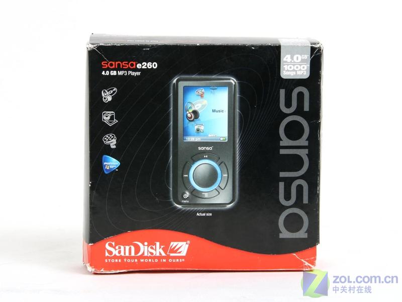 SanDiskҲ��MP3�� Sansa e260ͼ��ͼƬ����,ͼ3-ZOL�йش����ߵ�3��