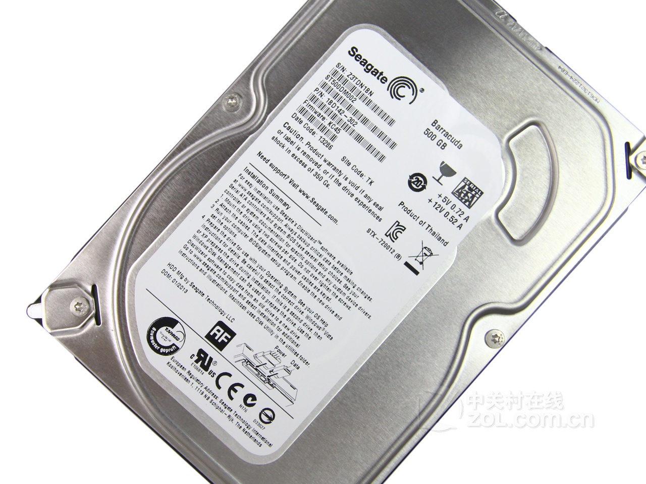 希捷barracuda 500gb 7200转 16mb sata3(st500dm002)