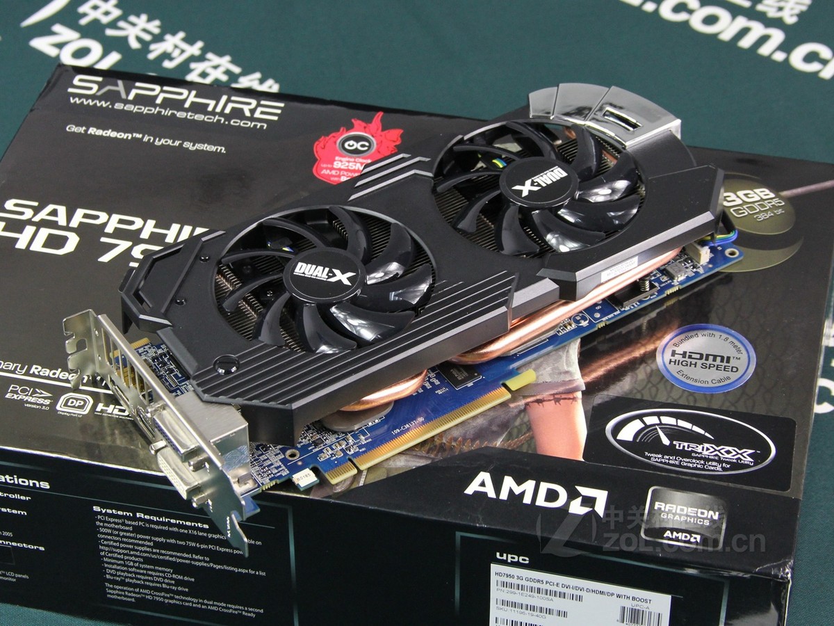 【高清图】 蓝宝石(sapphire)hd7950 3gb gddr5 with boost实拍图 图