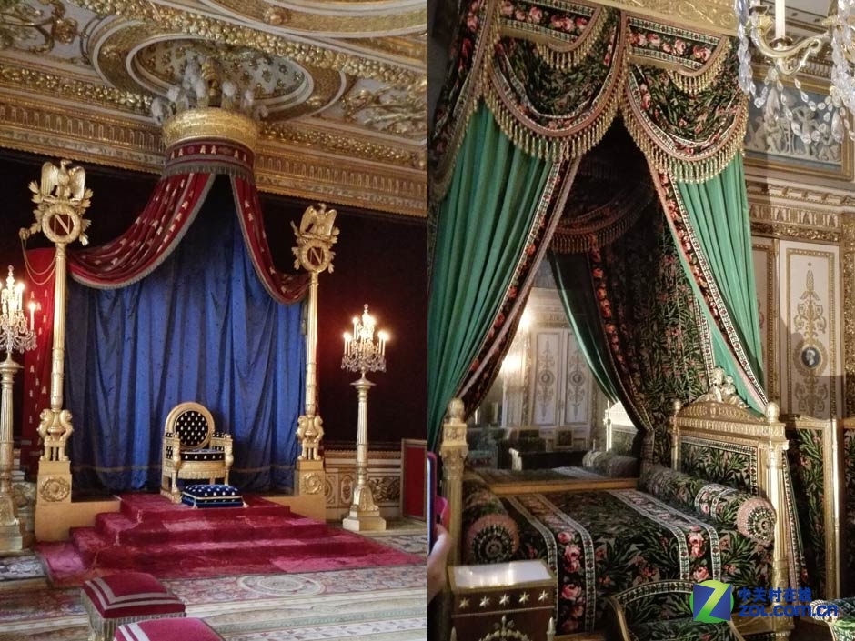 这是拿破仑的王座和床,很精(hao)致(xiao)吧.