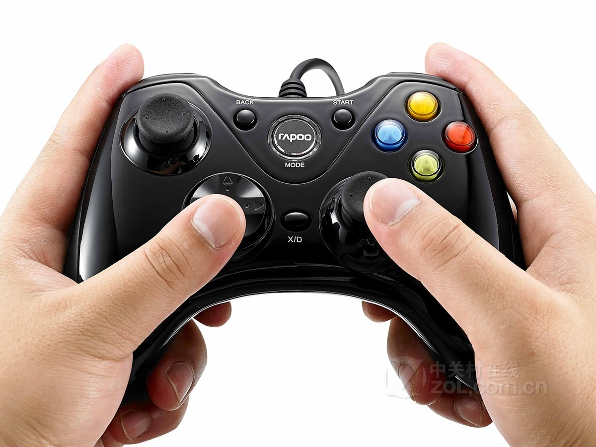 雷柏v600电竞级振动游戏手柄-2014款