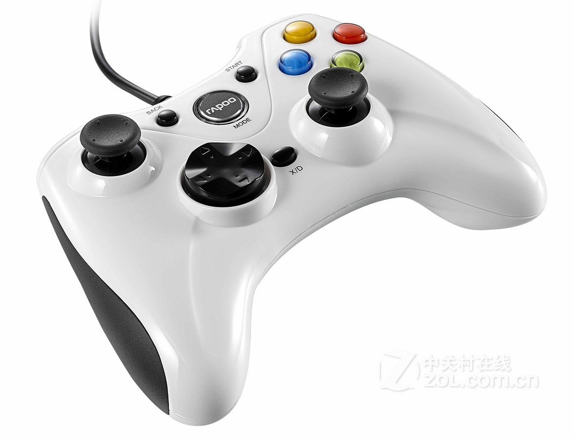 【高清图】 雷柏(rapoo)v600电竞级振动游戏手柄-2014款整体外观图 图