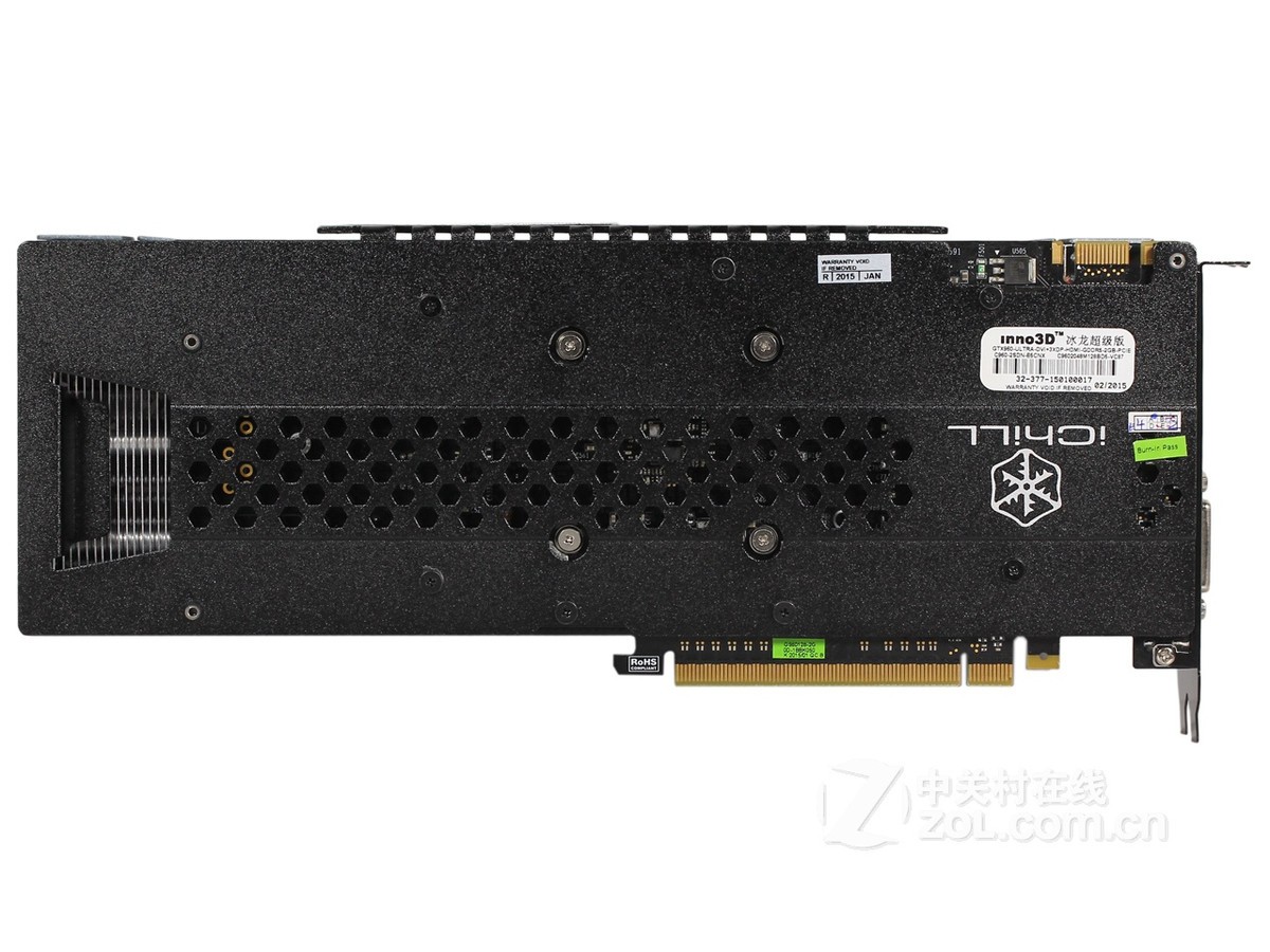 【高清图】 映众(inno3d)inno3d gtx 960 ultra 冰龙超级版背面 图4