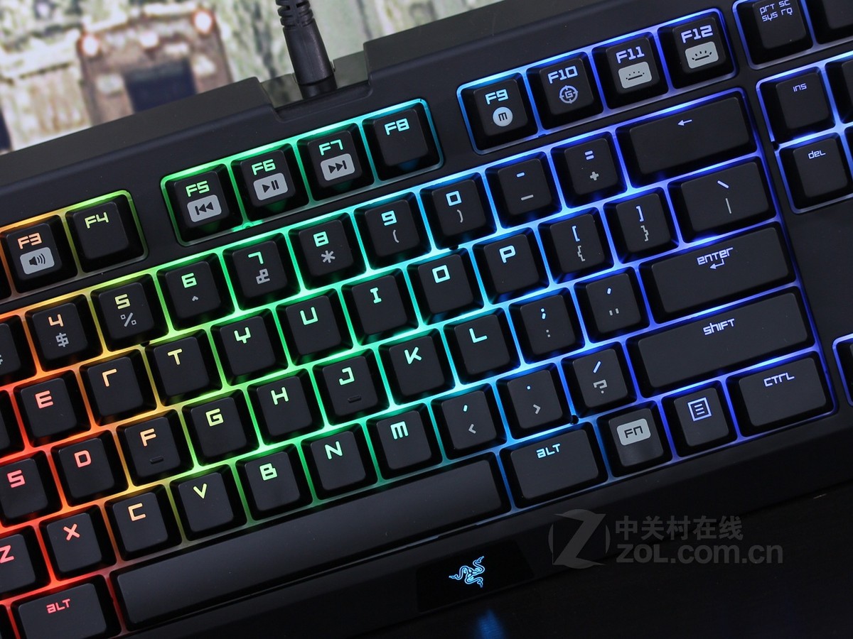 【高清图】 雷蛇(razer)razer 黑寡妇蜘蛛竞技幻彩版游戏键盘黑色 图