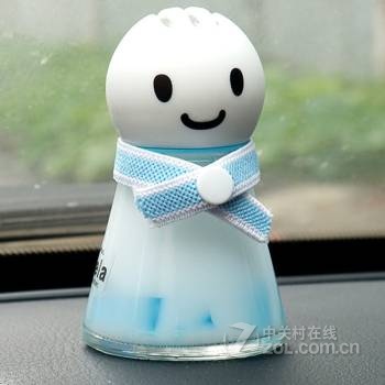 茢格汽车香水 晴天娃娃香水座车载香水 汽车用品 蓝色浓郁麝香味