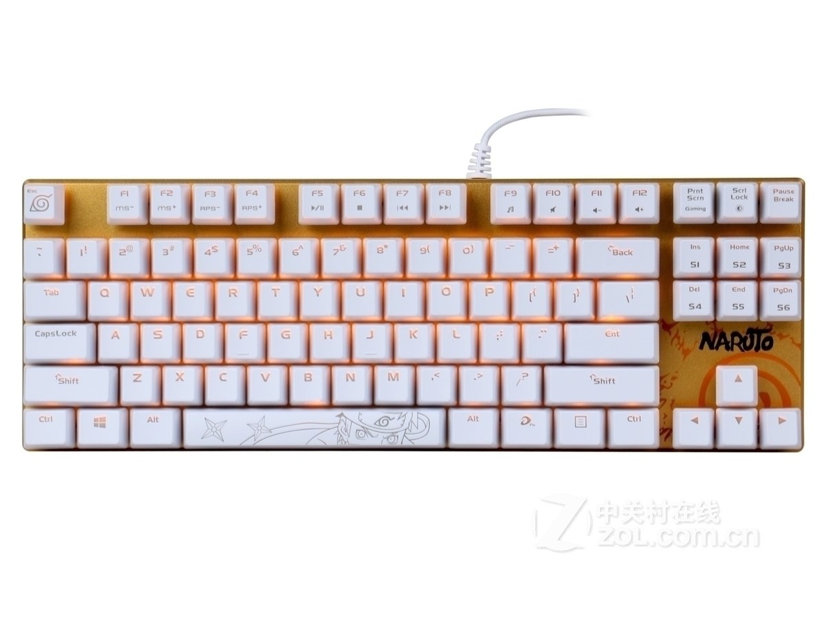 【高清图】 达尔优(dare-u)ek810火影忍者版机械键盘正面 图3