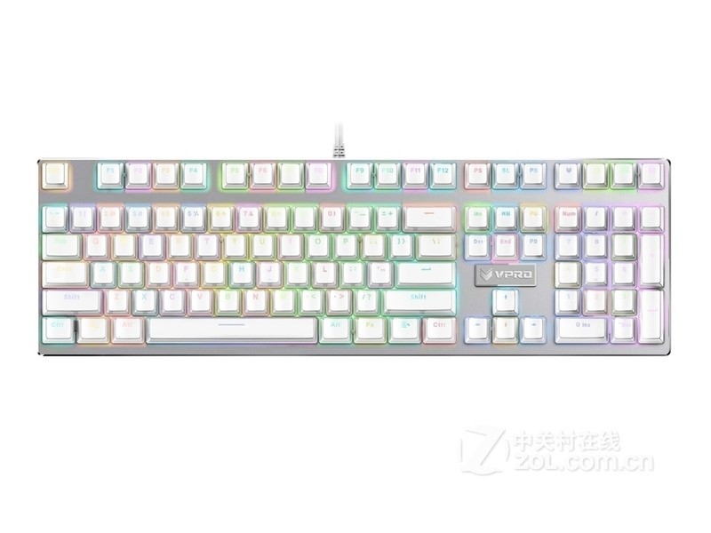 雷柏 雷柏V700 RGB冰晶版幻彩背光游戏机械键盘 键盘产品图片