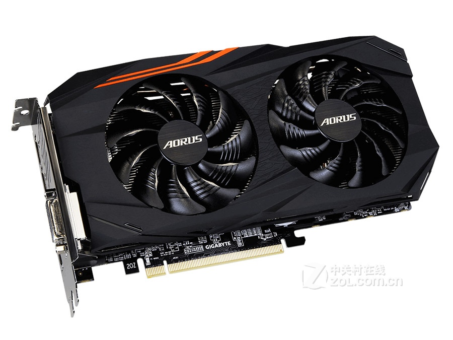 【高清图】 技嘉(gigabyte)aorus rx580 4g整体外观图 图2