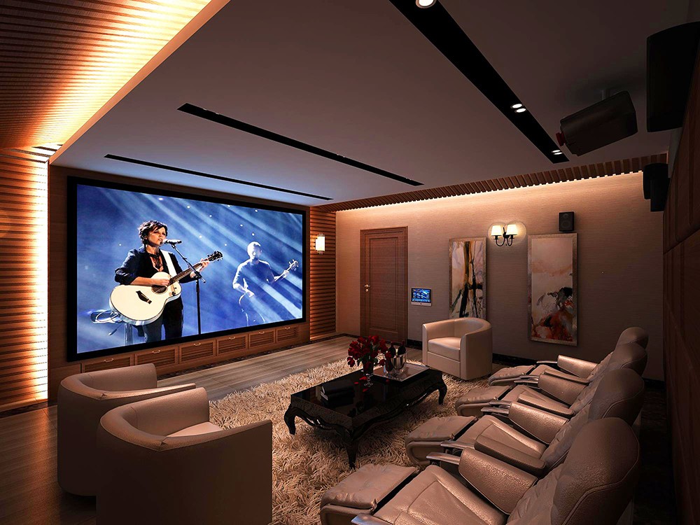 【高清图】 百吋投影 让客厅白墙变成影院超大幕布图1