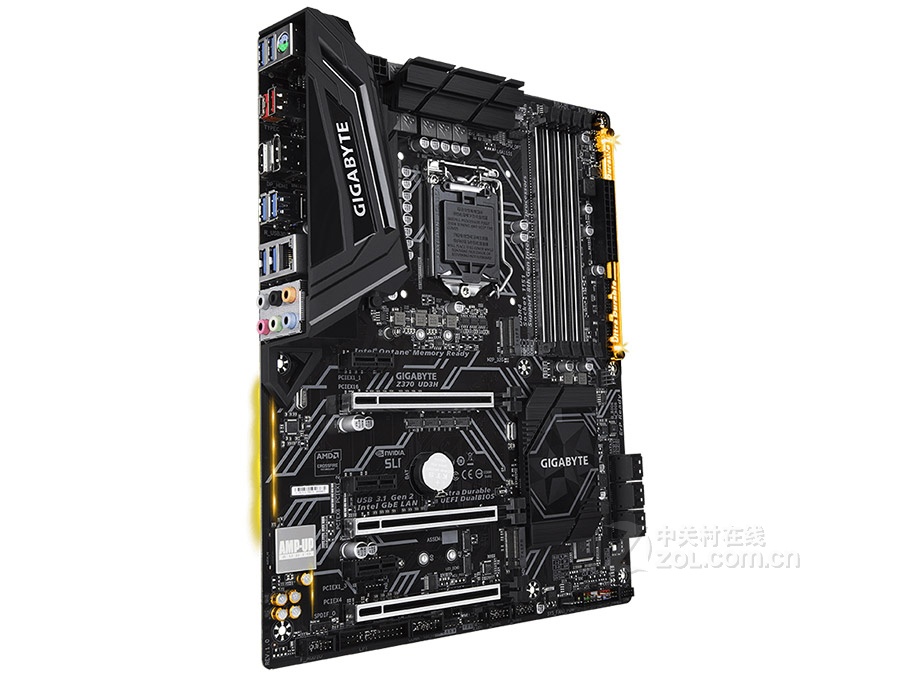 【高清图】 技嘉(gigabyte)z370 ud3h整体外观图 图3