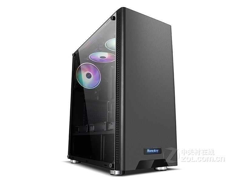 航嘉(huntkey)gs500c黑色机箱(侧透/支持atx主板/宽体游戏电脑机箱