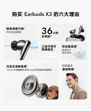 【荣耀Earbuds X3】报价_参数_图片_论坛_荣耀 荣耀亲选MLN-00耳机报价-ZOL中关村在线