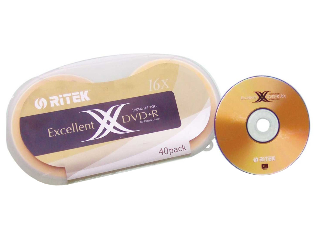 【高清图】 铼德(RITEK)飞龙版面 果冻盒 16速 DVD+R(40片装) 图1