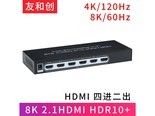 友和创YHCMX18 2.1HDMI矩阵四进二出无音频口8K60
