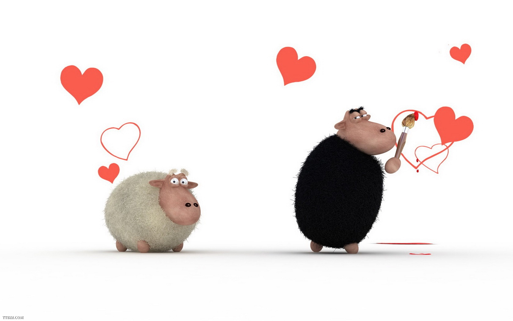 22液晶专用!1680×1050卡通sheep壁纸