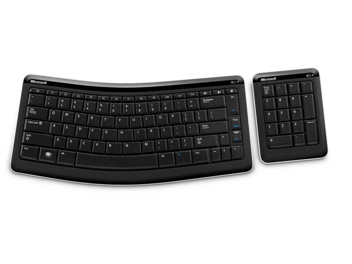 【高清图】 微软(microsoft)6000蓝牙无线便携键盘整体外观图 图1