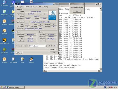 4.4G  Pentium D805˫CPUƵʵս 