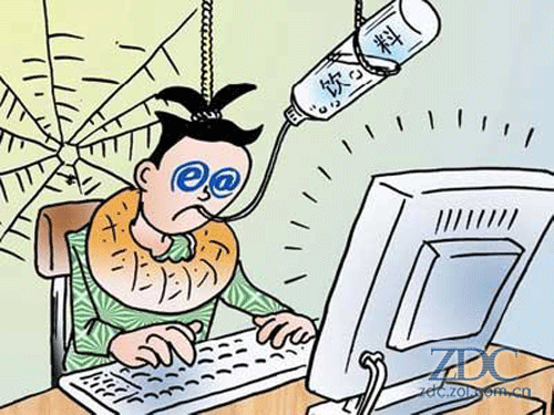 (图)宣传中的网瘾患者