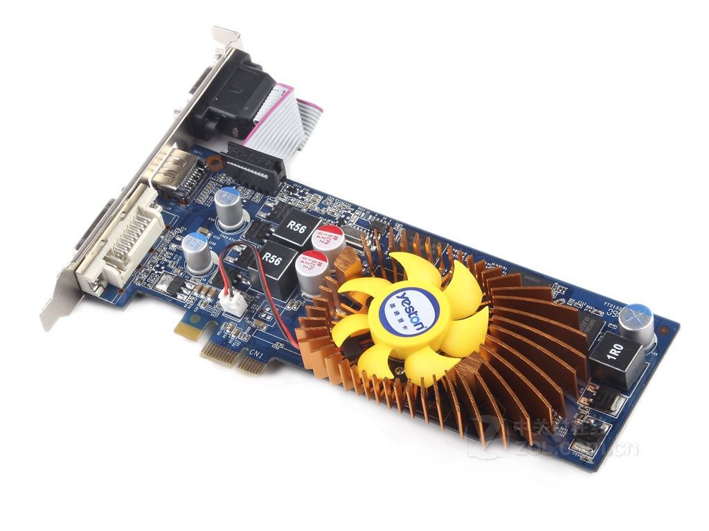 【高清图】 盈通(yeston)gt240-512gd3 x1整体外观图 图2