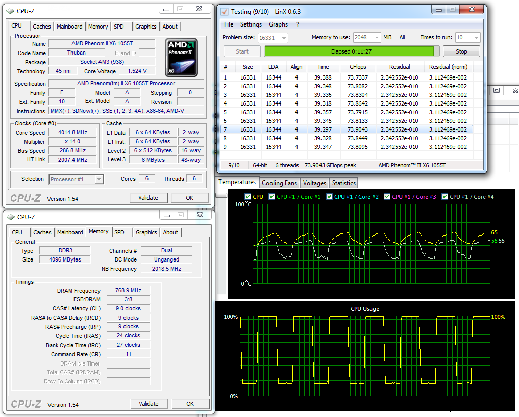 【高清图】 羿龙ii六核1055t全核心超频/对比测试图9