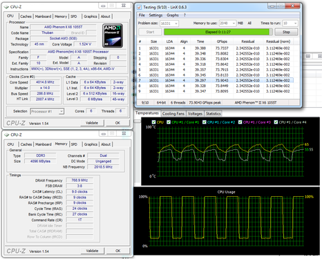 羿龙ii六核1055t全核心超频/对比测试_amd 羿龙ii x6 1055t(盒)_cpu