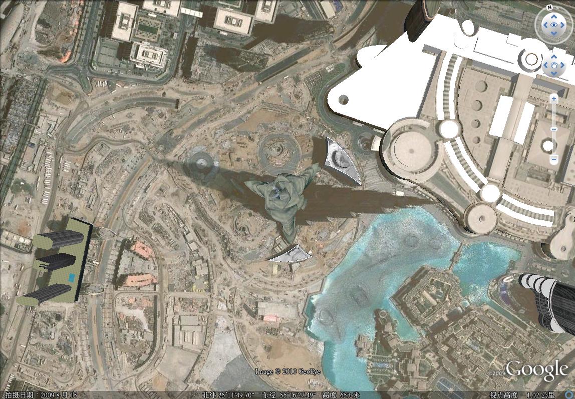 【高清图】 googleearth看地球 世界最高迪拜塔图2