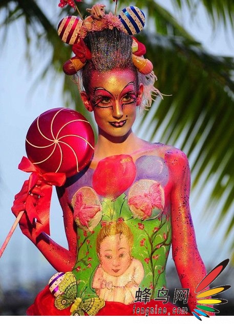 【高清图】 惊艳泰国"苏梅国际人体彩绘节"图3