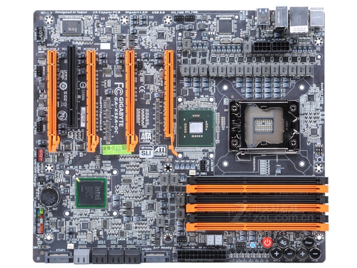 【高清图】 技嘉(gigabyte)ga-x58a-oc整体外观图 图16