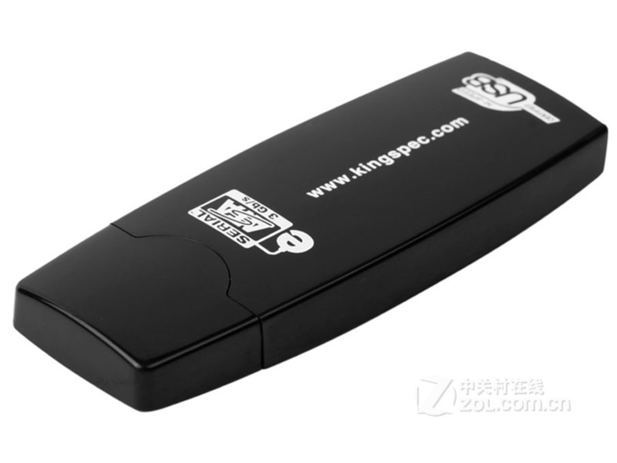 【高清图】 金胜维(kingspec)esata 固态硬盘(8gb 4通道)整体外观图