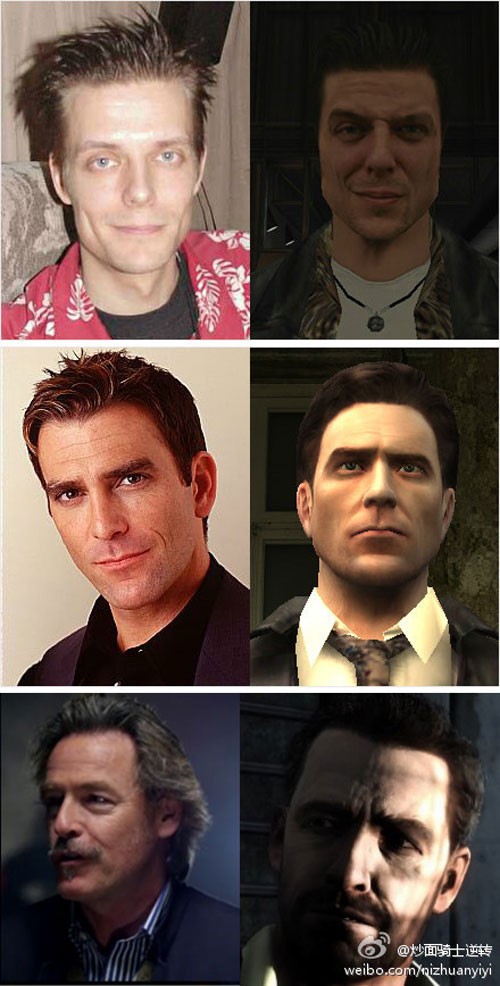 三代人物形象的对比(图片来源:@炒面骑士逆转)《max payne /马克思